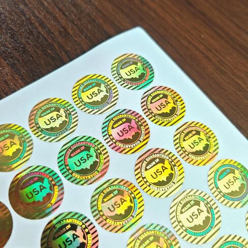 380pcs Hologram Tamer Proof Stickers Genuine high Security Warranty Void Seal Made in USA American Manufacturer Labels(0.8inch,Gold) in Kuwait