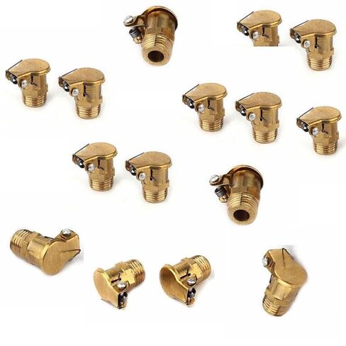 20-Pack M6x1mm Brass Grease Oil Cup with Spring Flip Cap, Galvanized Alloy Oiler Fitting for Hit and Miss Engine Applications in Saudi Arabia