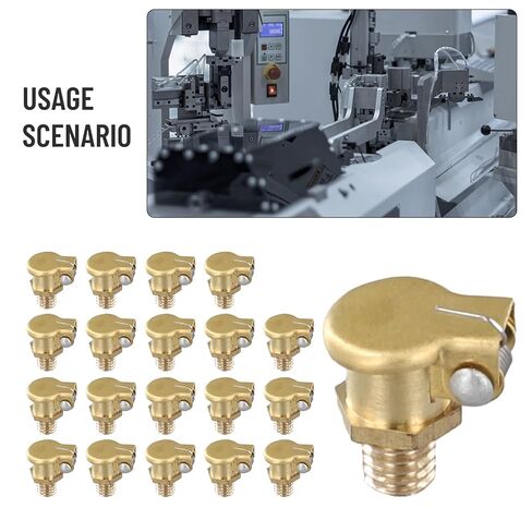 20-Pack M6x1mm Brass Grease Oil Cup with Spring Flip Cap, Galvanized Alloy Oiler Fitting for Hit and Miss Engine Applications in Saudi Arabia