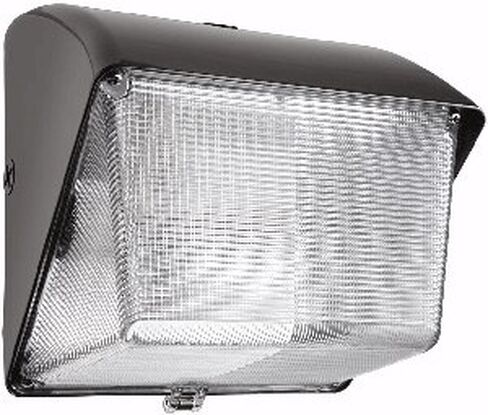 حزمة حائط مدمجة لمصباح هاليد معدني من RAB Lighting WP1H70 WP1 مع عدسة ليكسان، نوع ED17، ألومنيوم، طاقة 70 وات، 5600 لومن، 120 فولت، لون برونزي in Kuwait