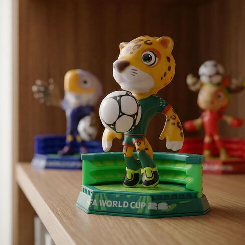 تميمة كأس العالم لكرة القدم 2026 المرخصة رسميًا من kubvici مقاس 10.16 سم، داخل علبة أكريليك فاخرة - شخصيات كرة قدم قابلة للتجميع، فكرة هدية - مشجعي الرياضة - مثالية لهواة الجمع أو تذكارات كرة القدم in Kuwait