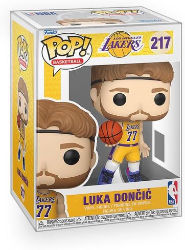 كرة سلة بوب من مجموعة Epic Collectibles: Lakers - شخصية Luka Doncic من الفينيل متضمنة مع واقي صندوق متوافق مع Funko in Kuwait