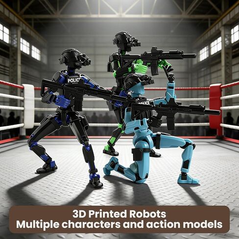 5 قطع دمية مطبوعة ثلاثية الأبعاد 13 درع شرطة مجموعة مجسمات T13 جبابرة 13 طابعة ثلاثية الأبعاد شخصيات روبوت متحركة تقاتل T13 مع مجموعة البنادق مجموعة بناء كاملة مجموعة نماذج قابلة للجمع in Kuwait