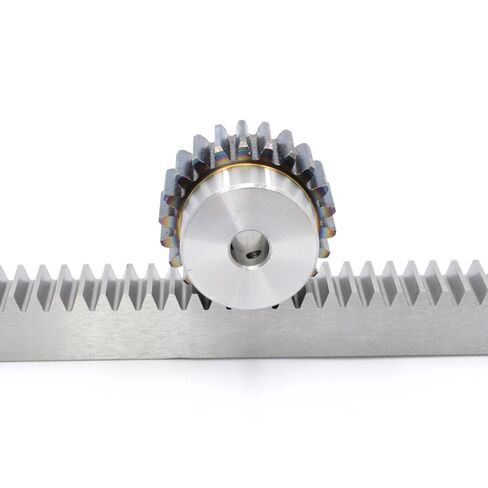 1PCS 1Mod 1 Modulus Gear Rack Steel 15 * 15 * 500mm + 45teeth Pinion Bore Hole 6/8/10/12mm #45 Metal(6mm Hole 45T Gear) in Saudi Arabia