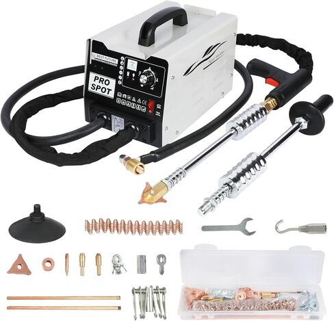 Stud Welder Dent Repair Machine 110V Auto Panel Spot Dent Repair Kit, 1800 Watt 3500A Dent Puller Stud Welder, Vehicle Body Repair Dent Removal Tools with 6 Repair Mode in Kuwait
