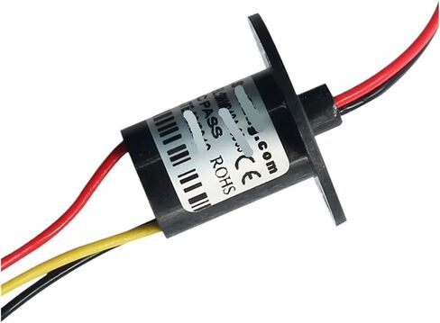 Wind Power Generation Slip Ring 2/3/4 Channels 5A Rotating Table Induction Slip Ring Collector Ring Outer Diameter 12.5 mm(2 Wires 5A) in Saudi Arabia