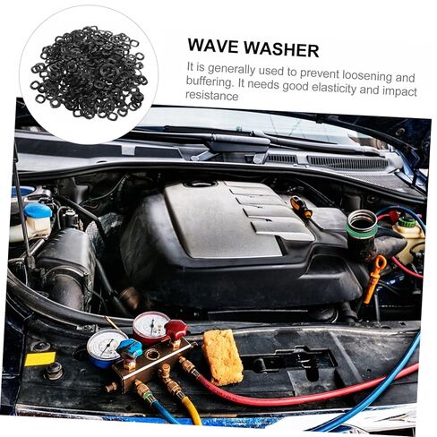 500Pcs Compression Type Wave Washers Wave Spring Gaskets for Appliances Automotive Use Spring Washers for Electrical Connections Load Distribution in Kuwait