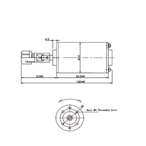 200 واط المغزل موتور تبريد الهواء 0.2KW المغزل موتور تيار مباشر CNC ER16-8MM (ER16 8MM) in Saudi Arabia