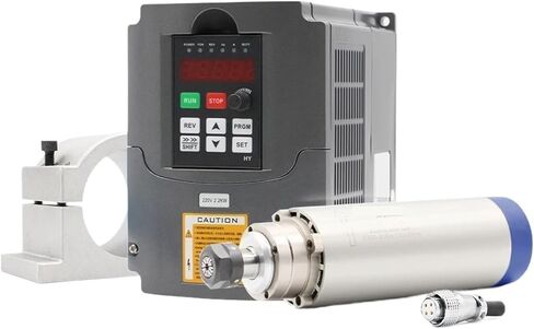 220V 2.2KW ER20 air-cooled spindle motor 80mm air-cooled 4 bearings & 2.2kw VFD inverter & 80mm aluminum bracket(Ceramic Ball Bearing,220v) in Saudi Arabia