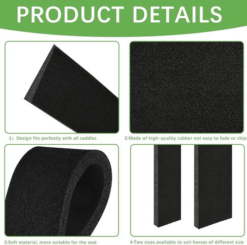 5 قطع من حشوات وسادة السرج الممتصة للصدمات بمقاسين لركوب الخيل وأداء الفروسية وتعديل مريح للسرج، واستبدال حشوات إسفنجية الذاكرة لدعم وسادة ركوب الخيل in Kuwait