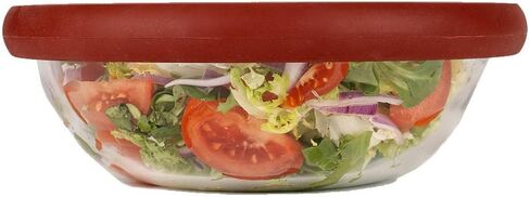 أغطية بديلة من فود هوجرز لحاويات التخزين الزجاجية | أغطية سيليكون وزجاجية لا تتشقق | يناسب معظم العلامات التجارية والأوعية المستديرة | خالية من البلاستيك بنسبة 100% | طقم 2 غطاء (صغير، وسط)، تيراكوتا in Kuwait