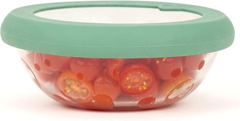 Food Huggers Replacement Lids for Glass Storage Containers | Silicone & Glass Lids that Don’t Crack | Fits Most Round Container Brands & Bowls | 100% Plastic Free | 2 Lid Set (S,M), Terracotta in Saudi Arabia