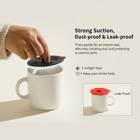 3 Pcs Silicone Cup Lids Anti Dust Seal Mug Covers Reusable Glass Cup Covers for Mugs Tea Cups Coffee Cup Cover in Saudi Arabia
