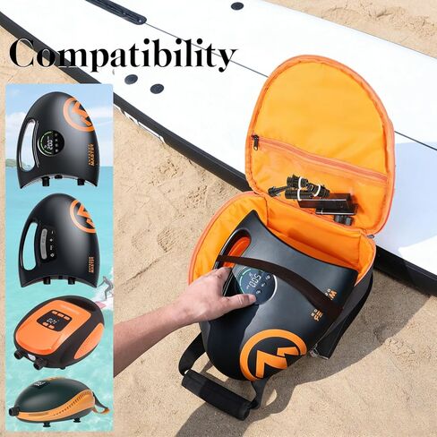 حقيبة حمل متوافقة مع مضخة هواء OutdoorMaster Shark/Dolphin، حقيبة تخزين مضخة هواء كهربائية، حقيبة حمل محمولة لملحقات مضخة لوح التجديف (الجراب فقط) in Saudi Arabia