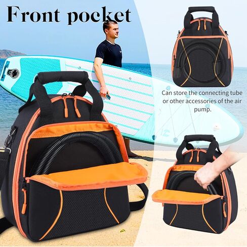حقيبة حمل متوافقة مع مضخة هواء OutdoorMaster Shark/Dolphin، حقيبة تخزين مضخة هواء كهربائية، حقيبة حمل محمولة لملحقات مضخة لوح التجديف (الجراب فقط) in Saudi Arabia