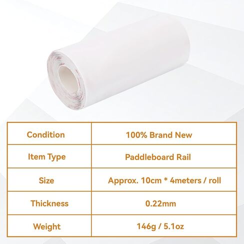 Paddle Board Rail Saver Clear Tape, 400x10CM Heavy Duty PVC Stable Adhesive Tape Anti Scratch Anti Chip Protection for SUP Board Side in Saudi Arabia