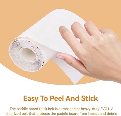 Paddle Board Rail Saver Clear Tape, 400x10CM Heavy Duty PVC Stable Adhesive Tape Anti Scratch Anti Chip Protection for SUP Board Side in Saudi Arabia