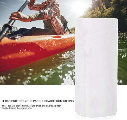 Paddle Board Rail Saver Clear Tape, 400x10CM Heavy Duty PVC Stable Adhesive Tape Anti Scratch Anti Chip Protection for SUP Board Side in Saudi Arabia