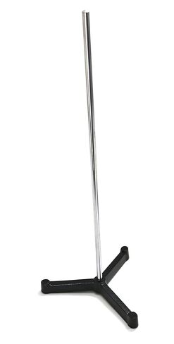EISCO Triangular Tripod Retort Base & Rod Set - 6.75"x6.75" Base, 24" Rod - Heavy Duty, Corrosion Resistant Steel - 12mm Diameter Rod in Saudi Arabia
