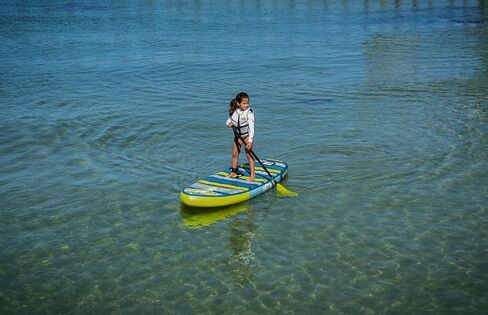 BOTE 8' FT Flow Rider Aero Inflatable Stand Up Paddle Board Hybrid Kayak Kit Includes Adjustable Aero SUP seat Adaptable Kayak iSUP Packable Paddle iSUP Travel Bag Blow Up Pump in Kuwait