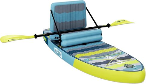 BOTE 8' FT Flow Rider Aero Inflatable Stand Up Paddle Board Hybrid Kayak Kit Includes Adjustable Aero SUP seat Adaptable Kayak iSUP Packable Paddle iSUP Travel Bag Blow Up Pump in Kuwait