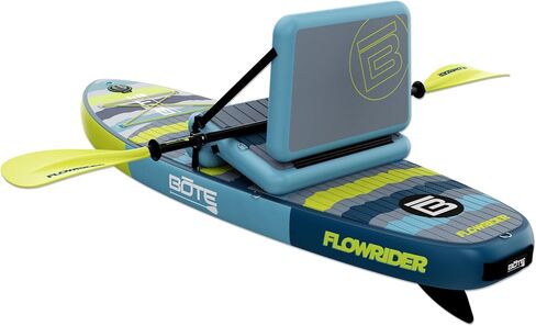 BOTE 8' FT Flow Rider Aero Inflatable Stand Up Paddle Board Hybrid Kayak Kit Includes Adjustable Aero SUP seat Adaptable Kayak iSUP Packable Paddle iSUP Travel Bag Blow Up Pump in Kuwait