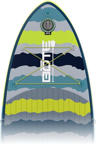 BOTE 8' FT Flow Rider Aero Inflatable Stand Up Paddle Board Hybrid Kayak Kit Includes Adjustable Aero SUP seat Adaptable Kayak iSUP Packable Paddle iSUP Travel Bag Blow Up Pump in Kuwait