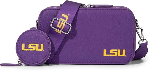 NCAA Crossbody Bag with Small Round Wallet, Women Crossbody Shoulder Handbag, Adjustable Strap, Trendy Leather Travel Purse in Saudi Arabia