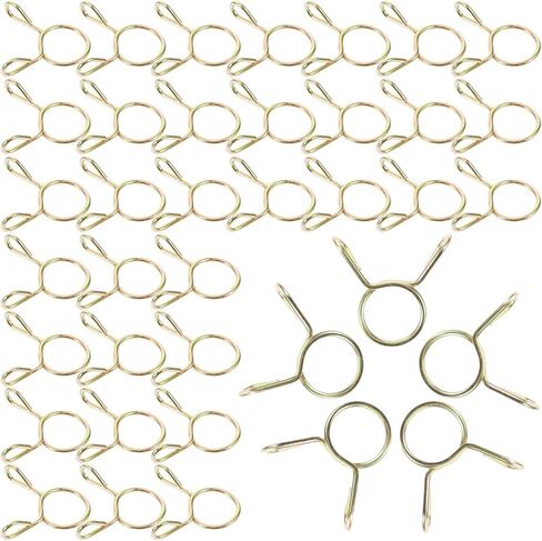 100pcs 9mm Spring Steel Hose Clamps Small Vacuum Hose Fasteners for Washing Machine Water Pipes Plumbing Accessories in Kuwait