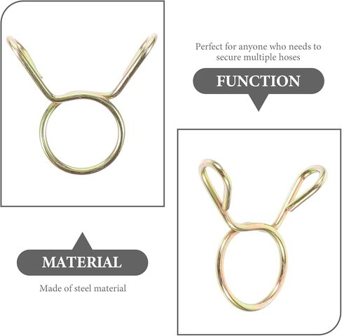 100pcs 9mm Spring Steel Hose Clamps Small Vacuum Hose Fasteners for Washing Machine Water Pipes Plumbing Accessories in Kuwait