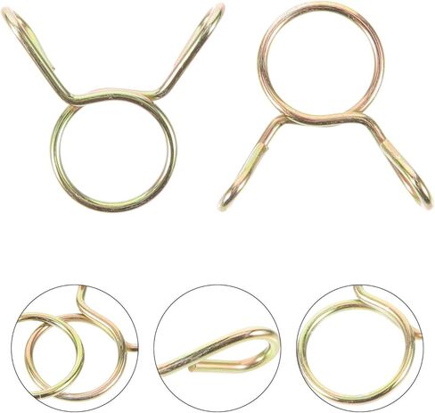 100pcs 9mm Spring Steel Hose Clamps Small Vacuum Hose Fasteners for Washing Machine Water Pipes Plumbing Accessories in Kuwait