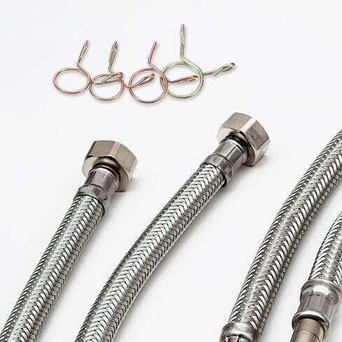Baluue 120pcs Zinc-plated Spring Hose Clamps Heavy Duty Tube Clips Set for Fuel Lines and Water Pipes Industrial Tubing Clamps Assortment Kit for Plumbing and Automotive Use in Saudi Arabia