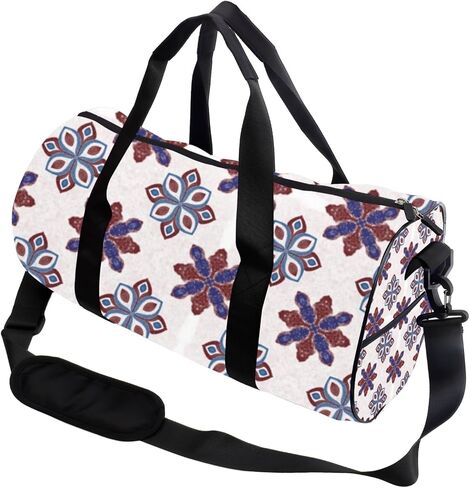 Soft White Accents Stain- Resistant Sports Duffel Bags For Men Women Oxford Tote Bags Adjustable Shoulder Strap, Convertible Carry Backpack Cute Duffle Bag For Workout Gym Gym Backpack Women in Saudi Arabia