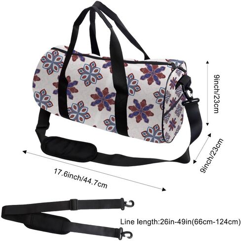 Soft White Accents Stain- Resistant Sports Duffel Bags For Men Women Oxford Tote Bags Adjustable Shoulder Strap, Convertible Carry Backpack Cute Duffle Bag For Workout Gym Gym Backpack Women in Saudi Arabia