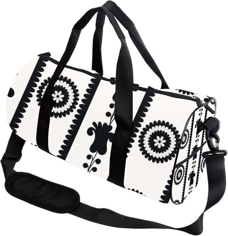 Soft White Accents Stain- Resistant Sports Duffel Bags For Men Women Oxford Tote Bags Adjustable Shoulder Strap, Convertible Carry Backpack Cute Duffle Bag For Workout Gym Gym Backpack Women in Saudi Arabia