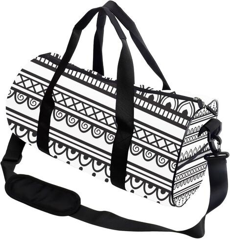 Soft White Accents Stain- Resistant Sports Duffel Bags For Men Women Oxford Tote Bags Adjustable Shoulder Strap, Convertible Carry Backpack Cute Duffle Bag For Workout Gym Gym Backpack Women in Saudi Arabia