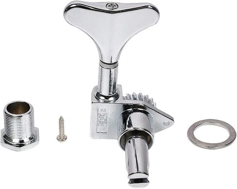 Wilkinson 2R2L 20:1 Ratio Bass Tuners Machine Heads Tuning Pegs Keys Set for Ibanez Style Electric Bass, Chrome in Saudi Arabia