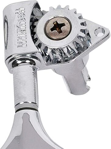 Wilkinson 2R2L 20:1 Ratio Bass Tuners Machine Heads Tuning Pegs Keys Set for Ibanez Style Electric Bass, Chrome in Saudi Arabia