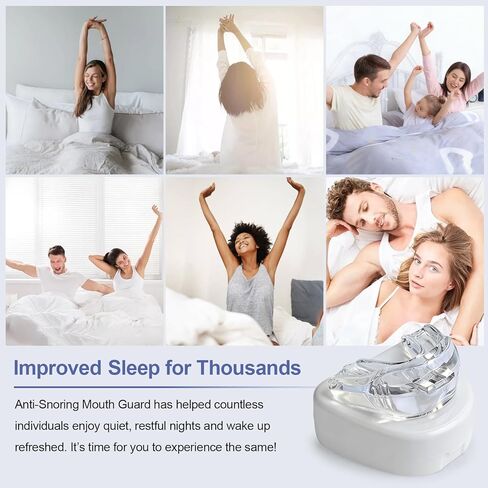 قطعة فم مضادة للشخير - واقي فم ليلي قابل للتعديل لطحن الأسنان، واقي فم للشخير للرجال والنساء -Z2 in Kuwait