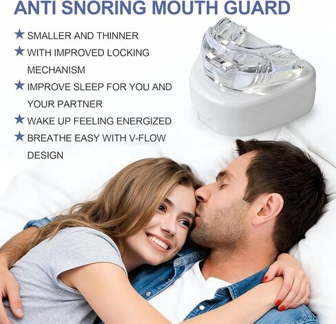 قطعة فم مضادة للشخير - واقي فم ليلي قابل للتعديل لطحن الأسنان، واقي فم للشخير للرجال والنساء -Z2 in Kuwait