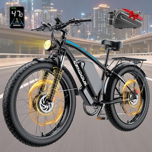 9000W Peak Dual Motor Ebike 2026 Upgrade 58V Max-Output 36AH Battery Electric Bike for Adults 24 Inch Fat Tire 47MPH 105 Miles Range Hydraulic Brakes Bike in Saudi Arabia