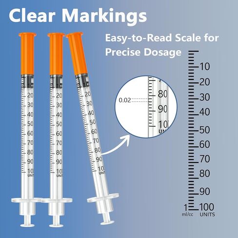 0.5cc/ml 30G 5/16" (8mm) Lab Liquid Measurement, Individually Wrapped, Box of 100 in Kuwait