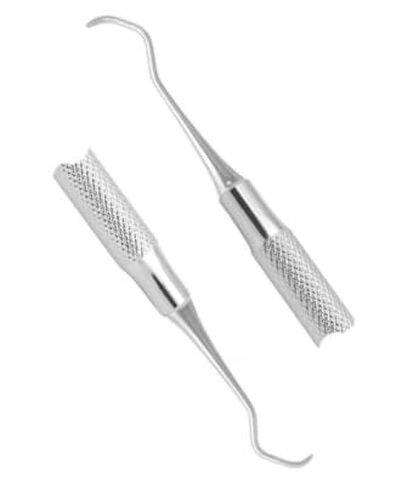1/Pcs Dental Columbia Curette #13-14 Double-Ended Silk Handle Premier Stainless Steel Professional Instrument in Kuwait