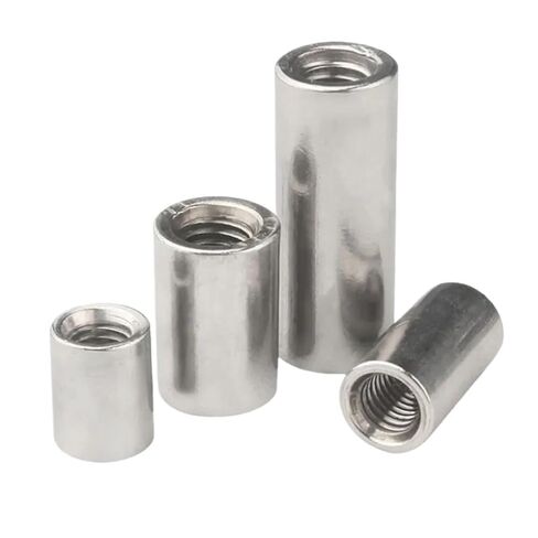 M3 M4 M5 M6 M8~M16 304 Stainless Steel Extension Thicken Round Column Joint Coupling Nut Extended Cylindrical Connect Screw(OD18xM12x15 (5pcs)) in Kuwait