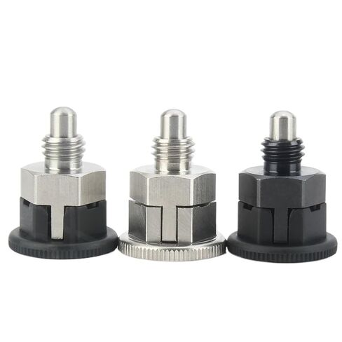 QX213 Lcating Pin Carbon Steel Non-Lock/Self-Locking Mini Index Plunger with Black Treatment 1Pcs(M10,QX213-BB) in Kuwait