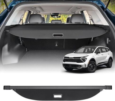 غطاء Powerty Cargo مناسب فقط لسيارة Toyota Prius 2019 2020 2021 2022 2023 (أحدث XW50 منذ نوفمبر 2018) غطاء حماية خلفي قابل للسحب أسود (ليس لسيارة Prius Prime.) in Kuwait