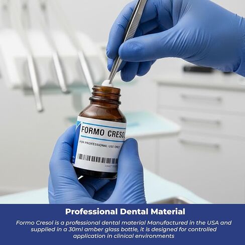Formo Cresol 30ml (1oz.) – Professional Dental Material for Clinical Use – Temporary Application in Endodontic Procedures – Made in USA in Kuwait