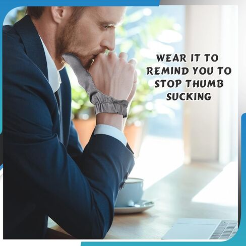 Adult Thumb Guard Habit Thumb Sucking Thumb Cover Thumb Glove to Help Stop Skin Picking Thumb Sucking and Hair Pulling(Gray) in Saudi Arabia