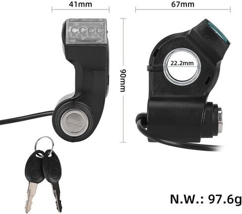 For Kukirin G2 Pro Electric Scooter Secure Handlebar Switch Lock With 3pin Display Switch And ABS Construction Waterproof Replacement Part in Kuwait