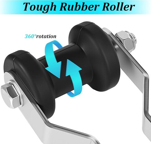 RQG Adjustable Boat Trailer Keel Roller, 4.7" Rubber Boat Trailer Roller with Panel Bracket Assembly for 2.4" Wide Trailer Tongue Mount in Kuwait